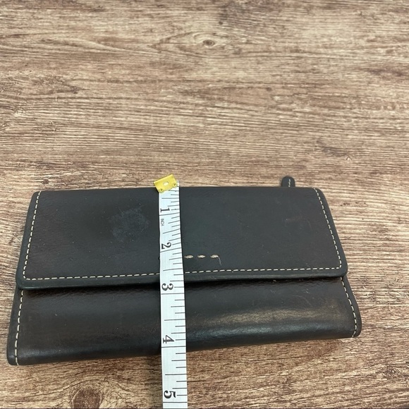 Fossil Leather Long Tri Fold Wallet - Picture 6 of 6